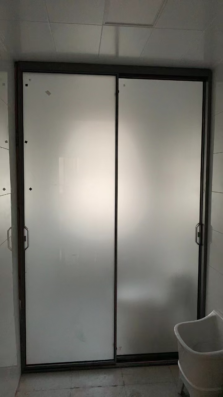 磨砂玻璃单扇钛镁合金门 量尺 平方米 任选